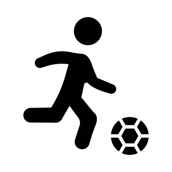 Icône Vectorielle Glyphe Joueur Football Pour Usage Personnel Commercial — Image vectorielle