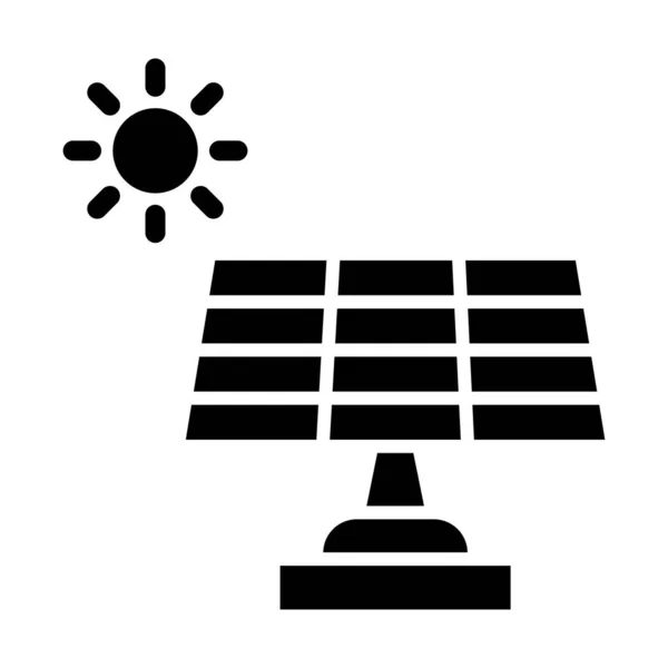 个人和商业用途的太阳能电池板矢量图标 — 图库矢量图片