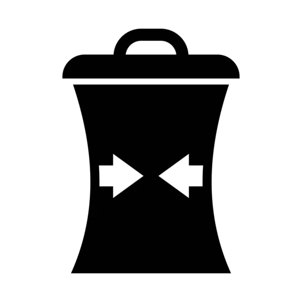 Εικονίδιο Vector Glyph Μείωσης Αποβλήτων Για Προσωπική Και Εμπορική Χρήση — Διανυσματικό Αρχείο