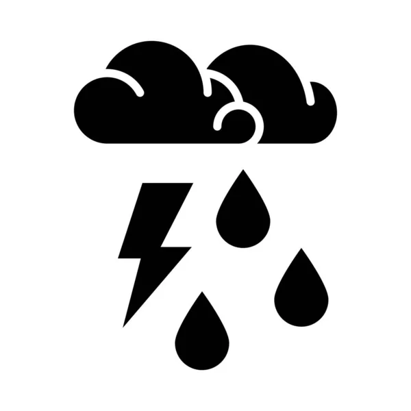 Extreme Weather Vector Glyph Icon Pentru Personal Comercial — Vector de stoc