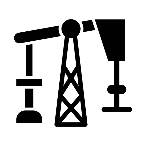 Vectorglyph Icoon Voor Fossiele Brandstoffen Voor Persoonlijk Commercieel Gebruik — Stockvector