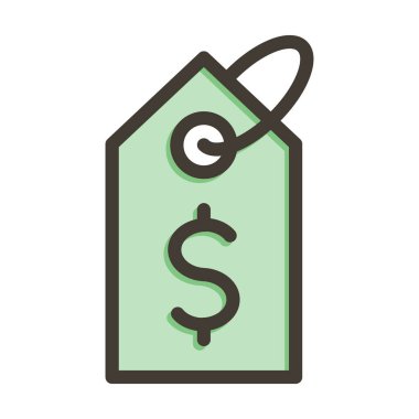 Fiyat Etiketi Kalın Çizgisi Kişisel ve Ticari Kullanım İçin Renkler Dolduruldu