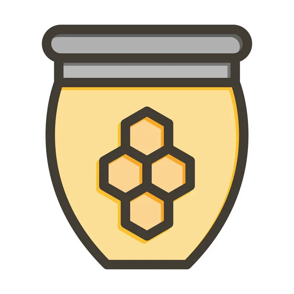 Honing Dikke Lijn Gevulde Kleuren Voor Persoonlijk Commercieel Gebruik — Stockvector