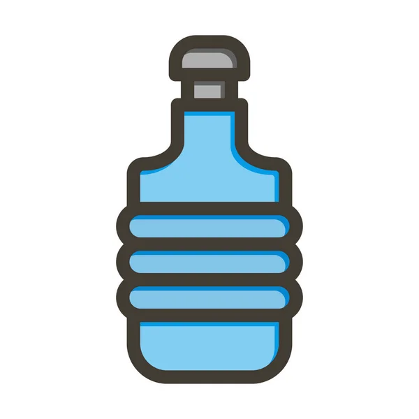 Dicke Wasserflasche Gefüllte Farben Für Den Persönlichen Und Kommerziellen Gebrauch — Stockvektor