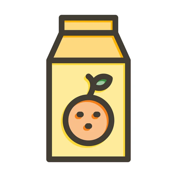 Juice Thick Line Filled Colors Personal Commercial Use — 스톡 벡터