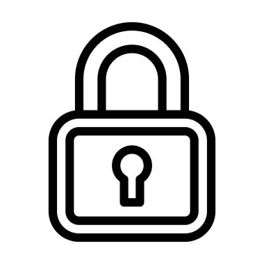 Kişisel ve ticari kullanım için Kalın Satır Simgesini Kilitle