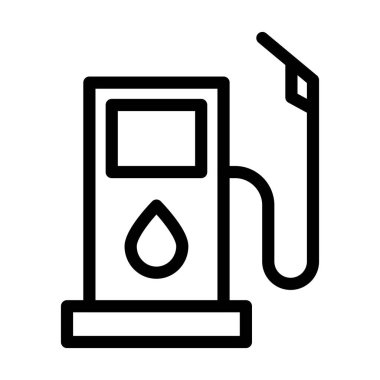 Kişisel ve ticari kullanım için Yakıt Pompası Kalın Hat Simgesi Simgesi