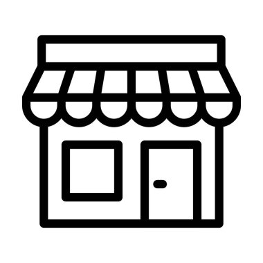 Kişisel ve ticari kullanım için Dükkan Vektörü Kalın Çizgi Simgesi