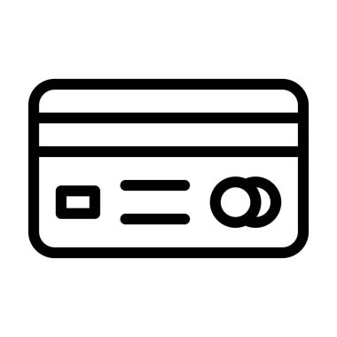 Kişisel ve ticari kullanım için Kart Vektörü Kalın Çizgi Simgesi