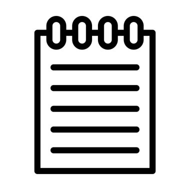 Not Vektörü Kalın Çizgi Kişisel ve Ticari Kullanım Simgesi