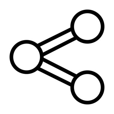 Kişisel ve Ticari Kullanım için Vektör Kalın Çizgi Simgesi Paylaşımı