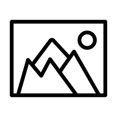 Galeri Vektör Kalın Çizgi Kişisel ve Ticari Kullanım Simgesi