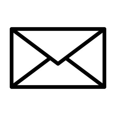 Kişisel ve ticari kullanım için Posta Vektörü Kalın Çizgi Simgesi