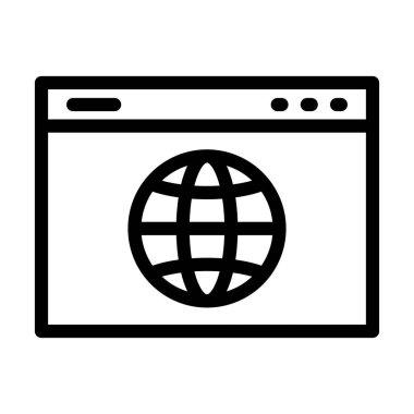 Kişisel ve Ticari Kullanım İçin Web Vektörü Kalın Çizgi Simgesi