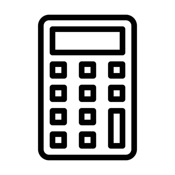 Calculadora Vector Thick Line Icono Para Uso Personal Comercial — Archivo Imágenes Vectoriales