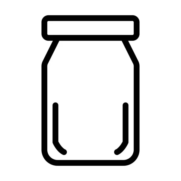 Jar Vector Thick Line Icono Para Uso Personal Comercial — Archivo Imágenes Vectoriales