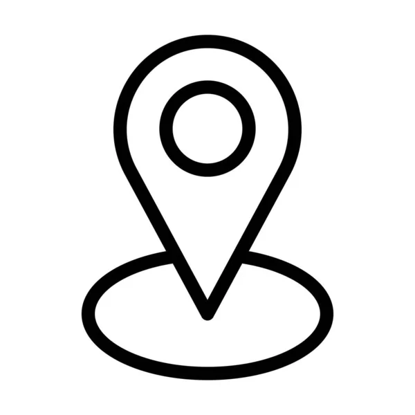 Location Vector Thick Line Icon Für Den Persönlichen Und Kommerziellen — Stockvektor