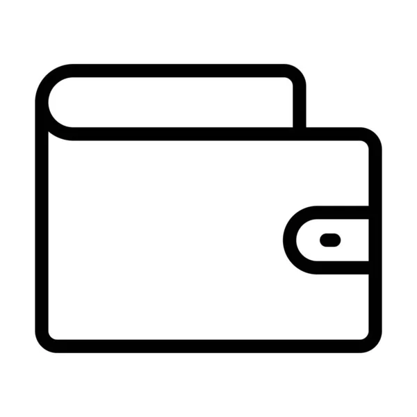 Символ Толстой Линии Бумажника Личного Коммерческого Использования — стоковый вектор
