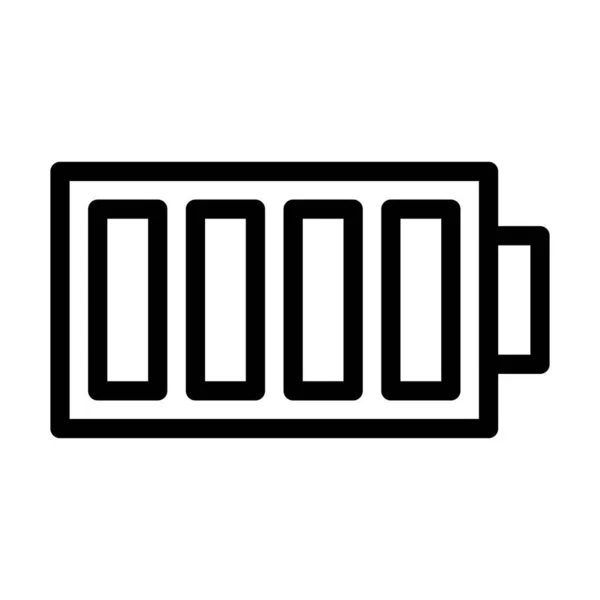 Akku Vector Thick Line Icon Für Den Persönlichen Und Kommerziellen — Stockvektor