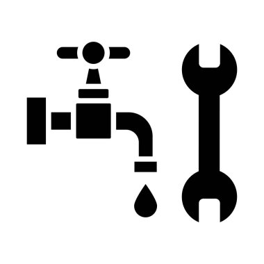 Kişisel ve Ticari Kullanım İçin Tesisat Vektörü Kabartma Simgesi