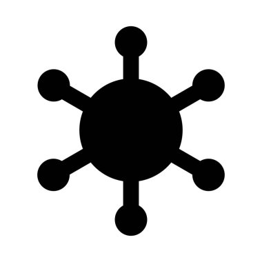 Kişisel ve Ticari Kullanım İçin Atom Vektörü Glyph Simgesi