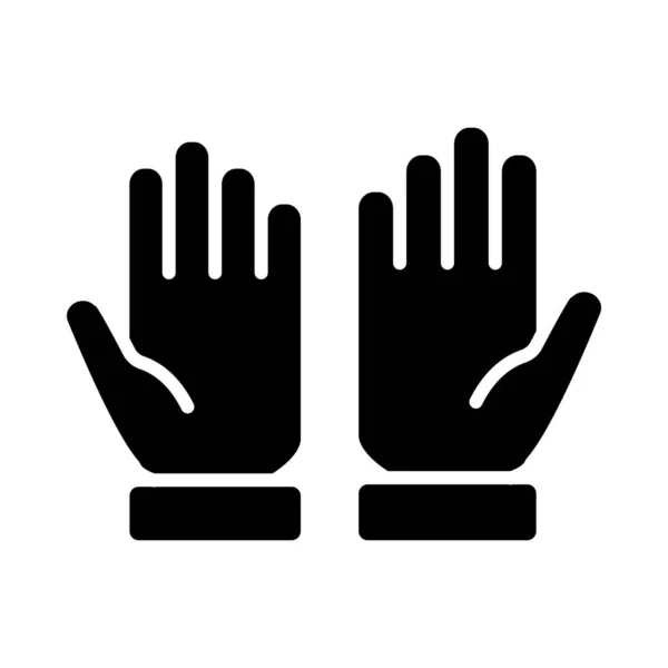 Προστατευτικά Γάντια Διάνυσμα Εικονίδιο Glyph Για Προσωπική Και Εμπορική Χρήση — Διανυσματικό Αρχείο