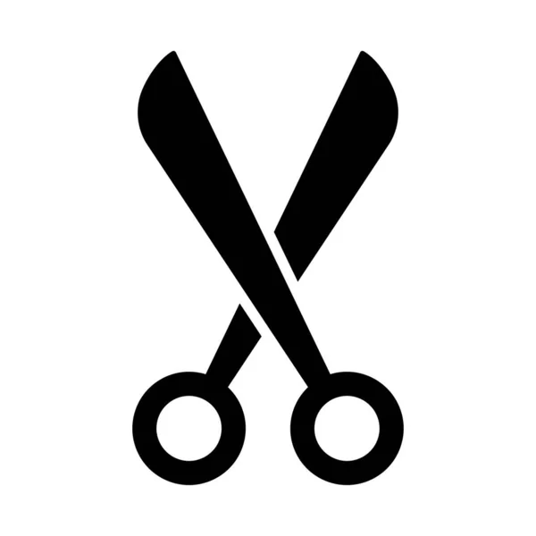 Scissors Vector Glyph Icon Personal Commercial Use — Stock Vector