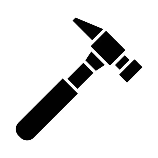Hammer Vector Glyph Icon Für Den Persönlichen Und Kommerziellen Gebrauch — Stockvektor