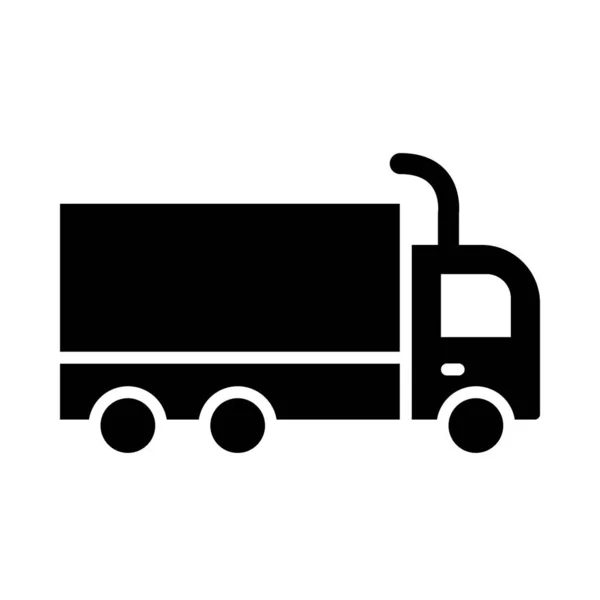 Vrachtwagen Vector Glyph Ikoon Voor Persoonlijk Commercieel Gebruik — Stockvector
