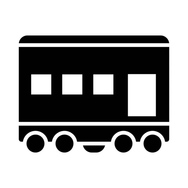 Ikona Wektora Wagonu Glif Użytku Osobistego Komercyjnego — Wektor stockowy
