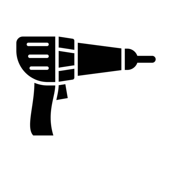 Bohrmaschine Vector Glyph Icon Für Den Persönlichen Und Gewerblichen Gebrauch — Stockvektor
