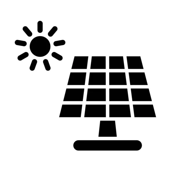 Ícone Glifo Vetor Painel Solar Para Uso Pessoal Comercial — Vetor de Stock