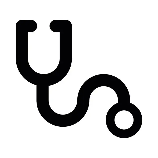 Stethoscoop Vectorglyph Pictogram Voor Persoonlijk Commercieel Gebruik — Stockvector