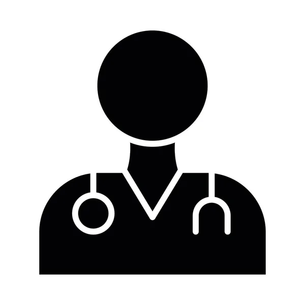 Doctor Vector Glyph Icon Για Προσωπική Και Εμπορική Χρήση — Διανυσματικό Αρχείο