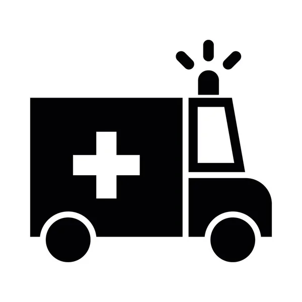 Ikon Glyph Ambulans Untuk Penggunaan Pribadi Dan Komersial - Stok Vektor