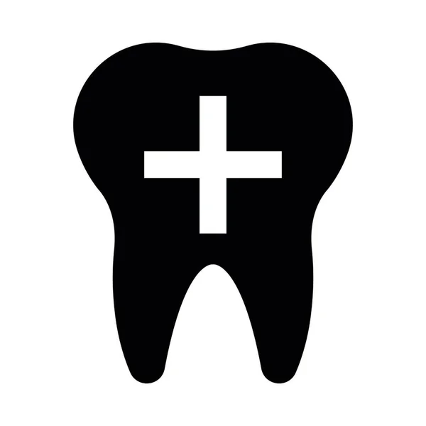 Oral Health Vector Glyph Icon Personal Commercial Use — Stock Vector