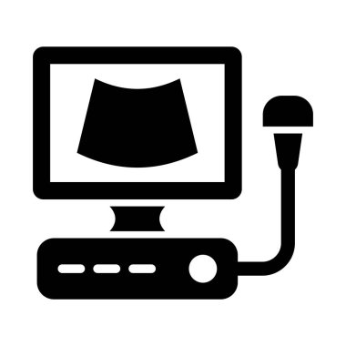 Kişisel ve ticari kullanım için Ultrason Vektörü Glyph Simgesi