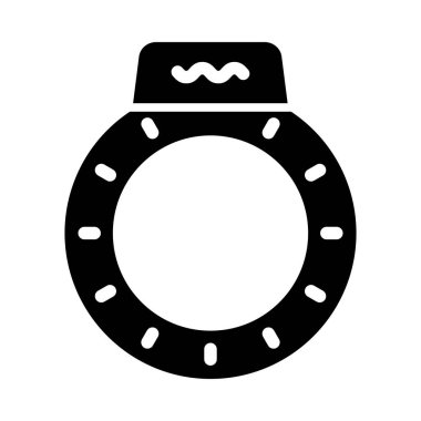 Kişisel ve ticari kullanım için Mens Yüzük Vektörü Glyph Simgesi