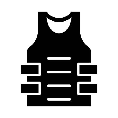 Kişisel ve ticari kullanım için yelek vektörü kabartma simgesi
