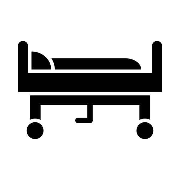 Krankenhausbett Vector Glyph Icon Für Den Persönlichen Und Kommerziellen Gebrauch — Stockvektor