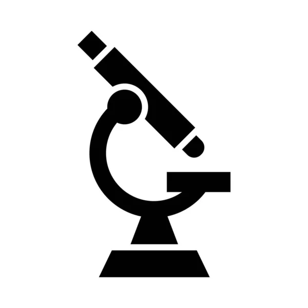 個人用および商業用顕微鏡ベクトルグリフアイコン — ストックベクタ