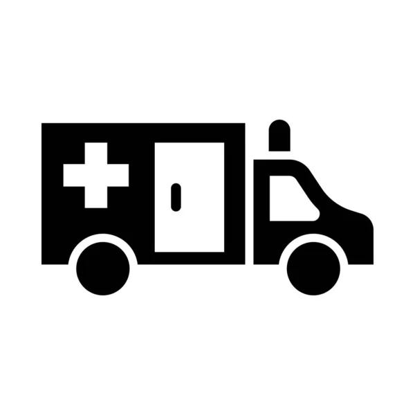 Ambulans Vector Glyf Ikon För Personligt Och Kommersiellt Bruk — Stock vektor