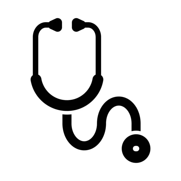 Stethoscope Vector Glyph Icon Για Προσωπική Και Εμπορική Χρήση — Διανυσματικό Αρχείο