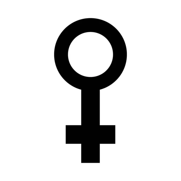 Symbol Ženy Vector Glyph Ikona Pro Osobní Komerční Použití — Stockový vektor