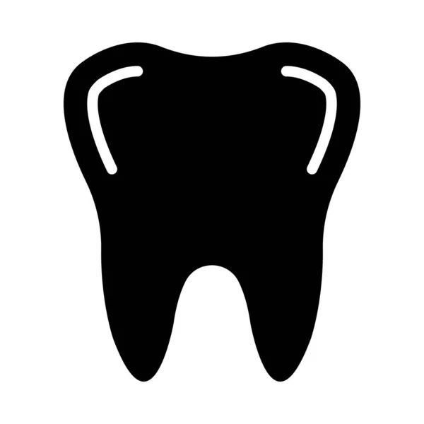 Ikona Wektora Zęba Glif Użytku Osobistego Komercyjnego — Wektor stockowy