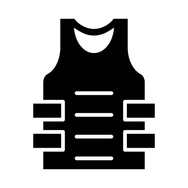 Vest Vector Glyph Icon Para Uso Pessoal Comercial —  Vetores de Stock
