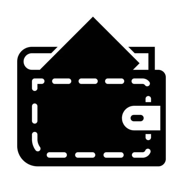 Wallet Vector Glyph Icono Para Uso Personal Comercial — Archivo Imágenes Vectoriales