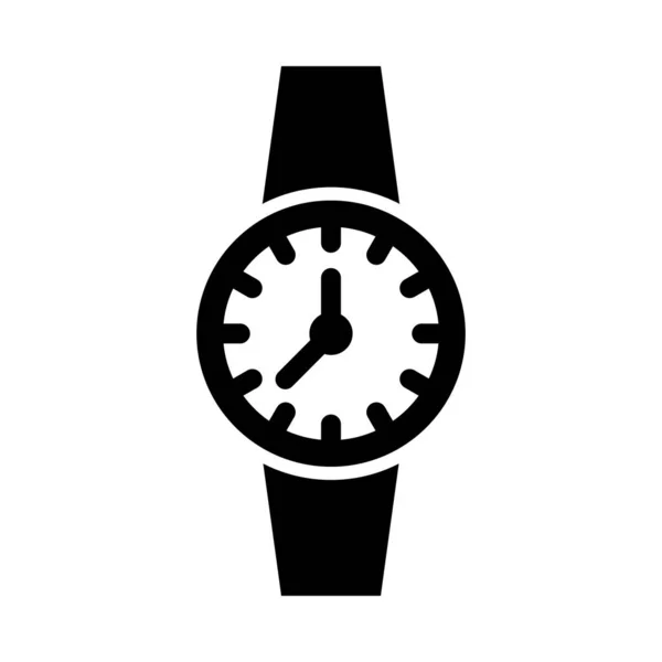 Casual Watch Vector Glyph Icon Voor Persoonlijk Commercieel Gebruik — Stockvector