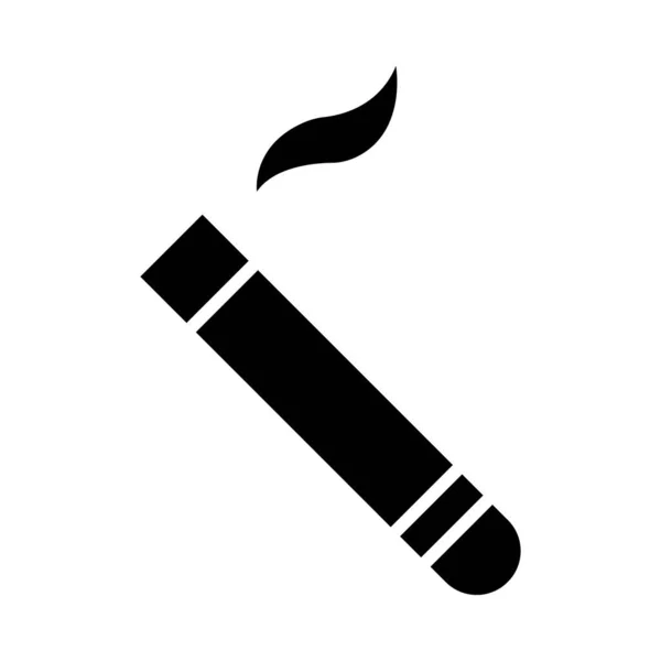 Сигарний Вектор Гліф Значок Особистого Комерційного Використання — стоковий вектор