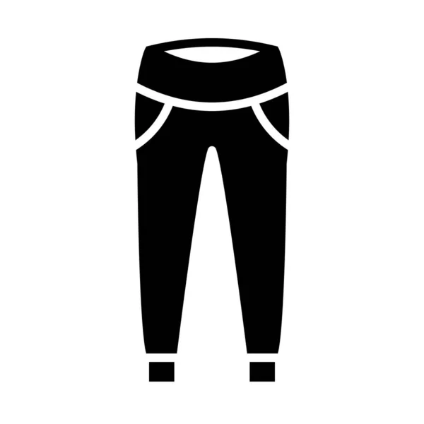 Joggers Vector Glyph Icon Personal Commercial Use — Stock Vector